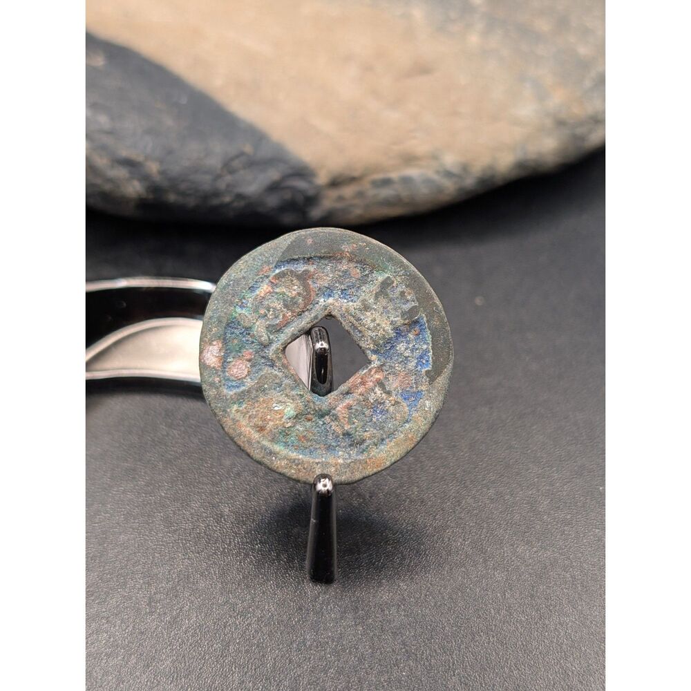 Ancient Chinese Cash Coin • Bronze Square‑Hole Type • Qing‑Era Style